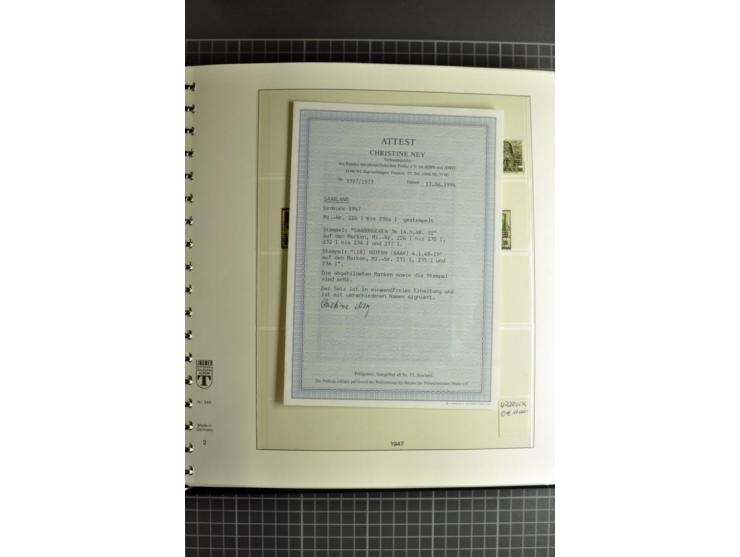 1947/1959, sehr umfangreiche gestempelte Sammlung mit vielen Briefstücken, Einheiten und Besonderheiten sowie Briefen und FDC