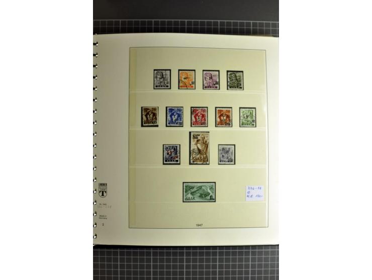 1947/1959, sehr umfangreiche gestempelte Sammlung mit vielen Briefstücken, Einheiten und Besonderheiten sowie Briefen und FDC