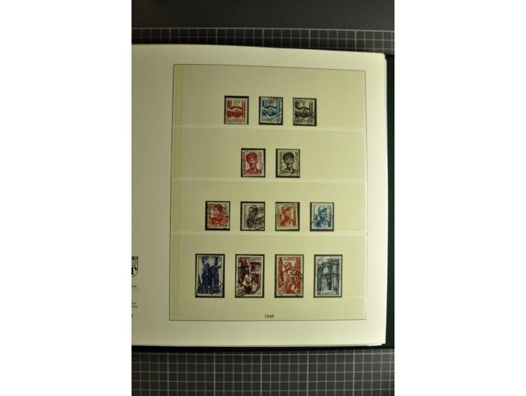 1947/1959, sehr umfangreiche gestempelte Sammlung mit vielen Briefstücken, Einheiten und Besonderheiten sowie Briefen und FDC