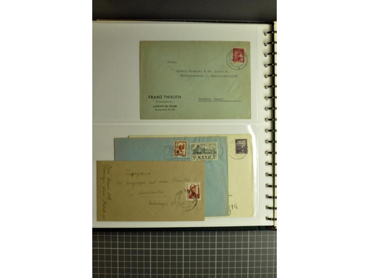 1947/1959, sehr umfangreiche gestempelte Sammlung mit vielen Briefstücken, Einheiten und Besonderheiten sowie Briefen und FDC