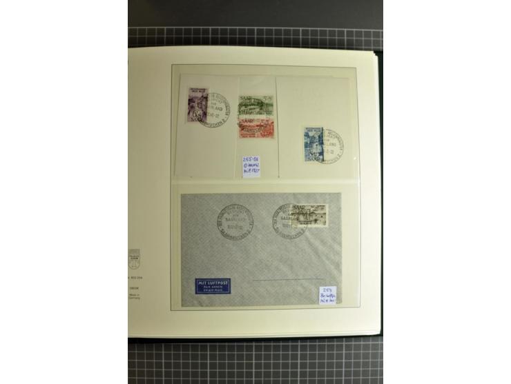 1947/1959, sehr umfangreiche gestempelte Sammlung mit vielen Briefstücken, Einheiten und Besonderheiten sowie Briefen und FDC