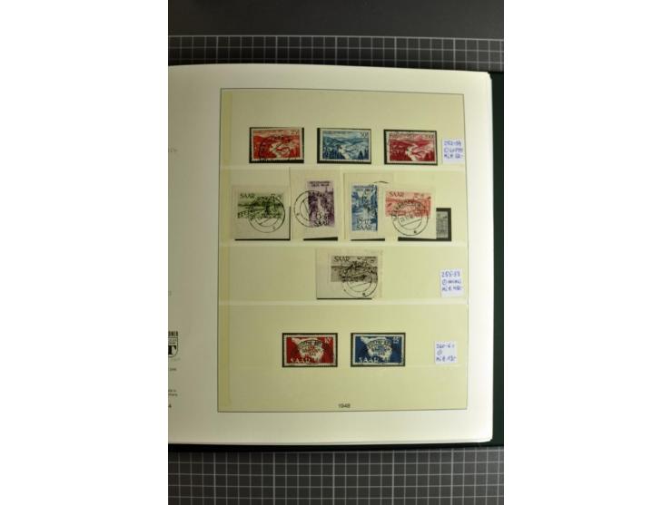 1947/1959, sehr umfangreiche gestempelte Sammlung mit vielen Briefstücken, Einheiten und Besonderheiten sowie Briefen und FDC