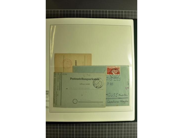 1947/1959, sehr umfangreiche gestempelte Sammlung mit vielen Briefstücken, Einheiten und Besonderheiten sowie Briefen und FDC