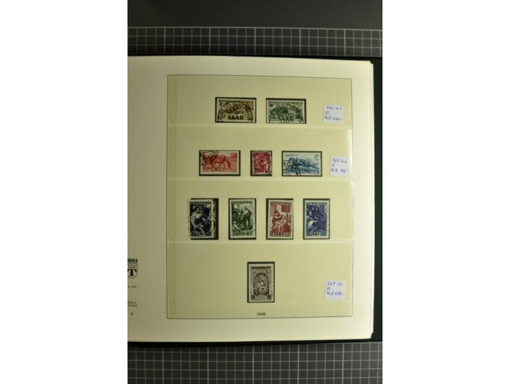 1947/1959, sehr umfangreiche gestempelte Sammlung mit vielen Briefstücken, Einheiten und Besonderheiten sowie Briefen und FDC