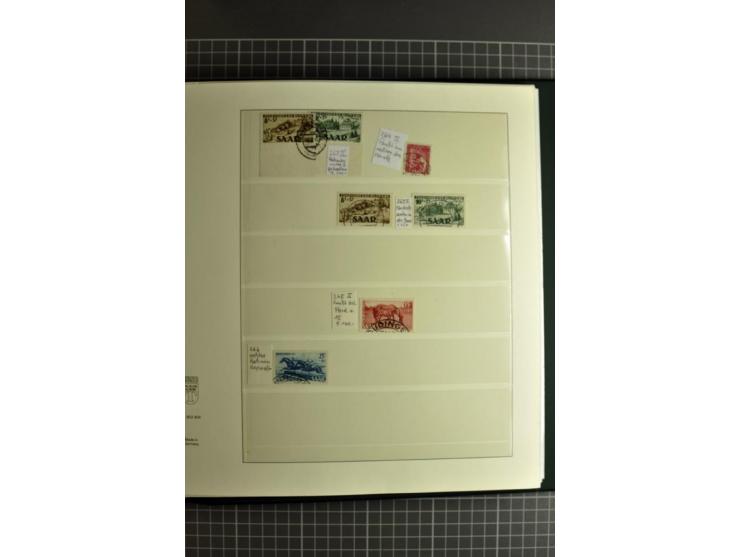 1947/1959, sehr umfangreiche gestempelte Sammlung mit vielen Briefstücken, Einheiten und Besonderheiten sowie Briefen und FDC