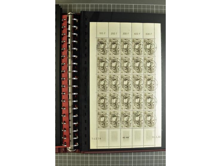 1947/1959, sehr umfangreiche gestempelte Sammlung mit vielen Briefstücken, Einheiten und Besonderheiten sowie Briefen und FDC