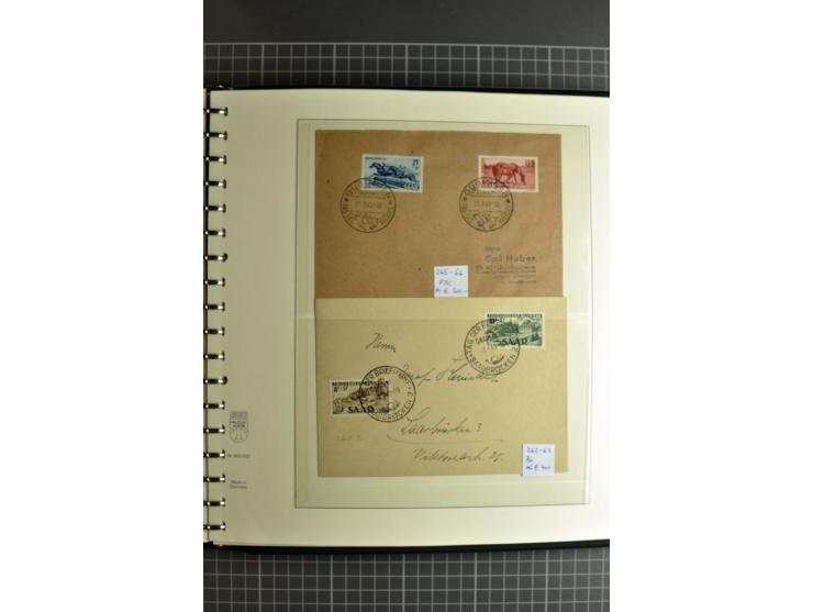 1947/1959, sehr umfangreiche gestempelte Sammlung mit vielen Briefstücken, Einheiten und Besonderheiten sowie Briefen und FDC