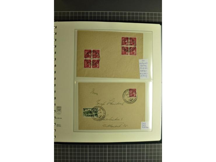 1947/1959, sehr umfangreiche gestempelte Sammlung mit vielen Briefstücken, Einheiten und Besonderheiten sowie Briefen und FDC