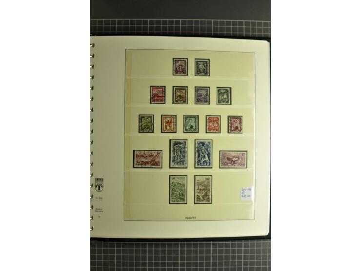 1947/1959, sehr umfangreiche gestempelte Sammlung mit vielen Briefstücken, Einheiten und Besonderheiten sowie Briefen und FDC