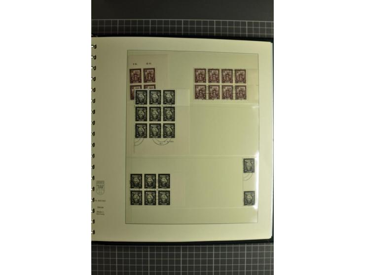 1947/1959, sehr umfangreiche gestempelte Sammlung mit vielen Briefstücken, Einheiten und Besonderheiten sowie Briefen und FDC