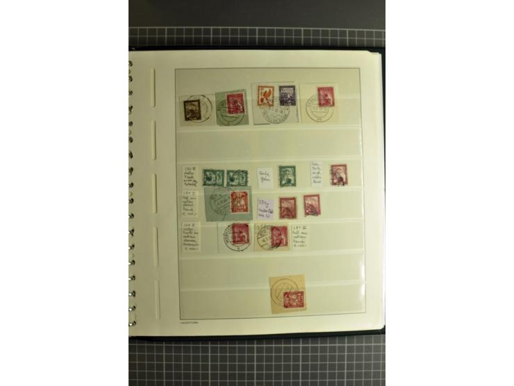 1947/1959, sehr umfangreiche gestempelte Sammlung mit vielen Briefstücken, Einheiten und Besonderheiten sowie Briefen und FDC