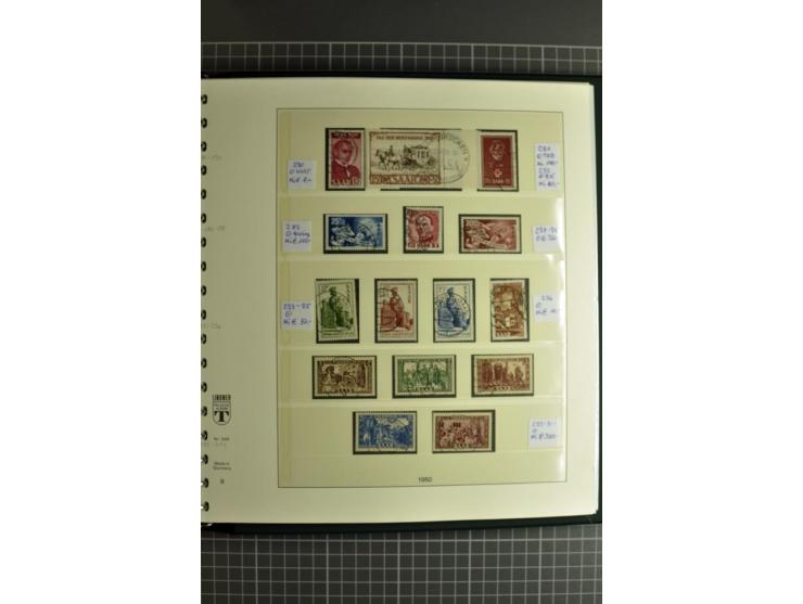 1947/1959, sehr umfangreiche gestempelte Sammlung mit vielen Briefstücken, Einheiten und Besonderheiten sowie Briefen und FDC