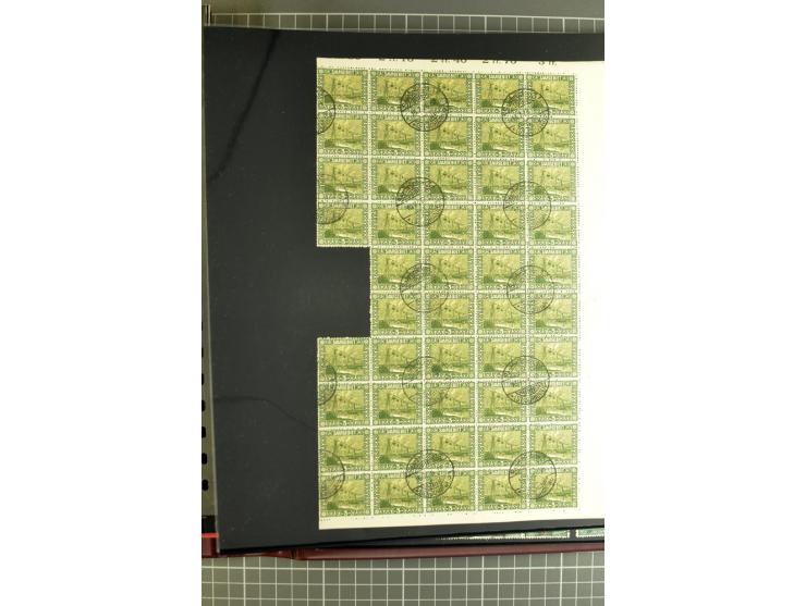1947/1959, sehr umfangreiche gestempelte Sammlung mit vielen Briefstücken, Einheiten und Besonderheiten sowie Briefen und FDC