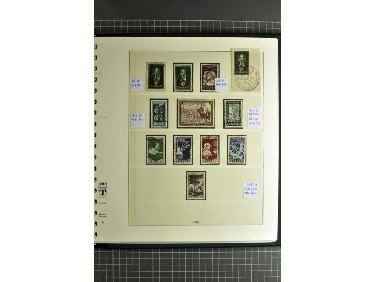 1947/1959, sehr umfangreiche gestempelte Sammlung mit vielen Briefstücken, Einheiten und Besonderheiten sowie Briefen und FDC