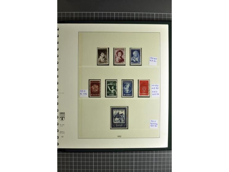 1947/1959, sehr umfangreiche gestempelte Sammlung mit vielen Briefstücken, Einheiten und Besonderheiten sowie Briefen und FDC