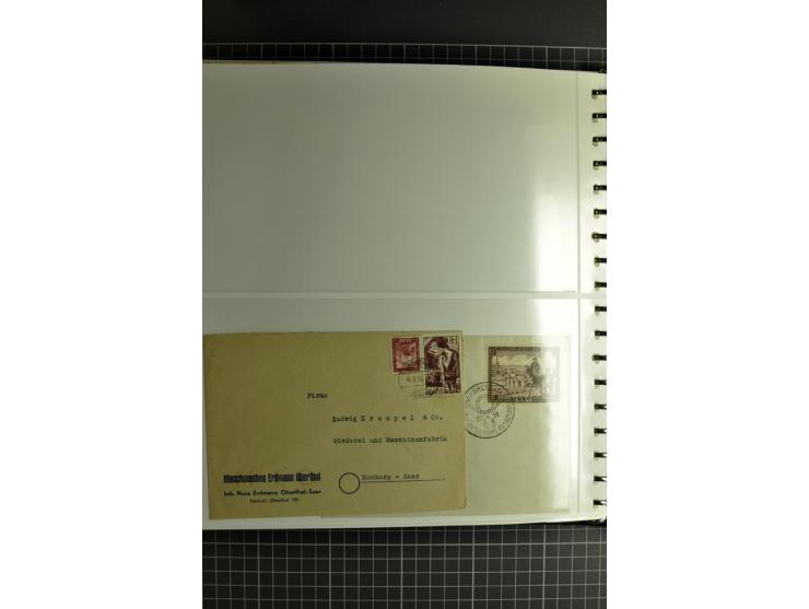 1947/1959, sehr umfangreiche gestempelte Sammlung mit vielen Briefstücken, Einheiten und Besonderheiten sowie Briefen und FDC
