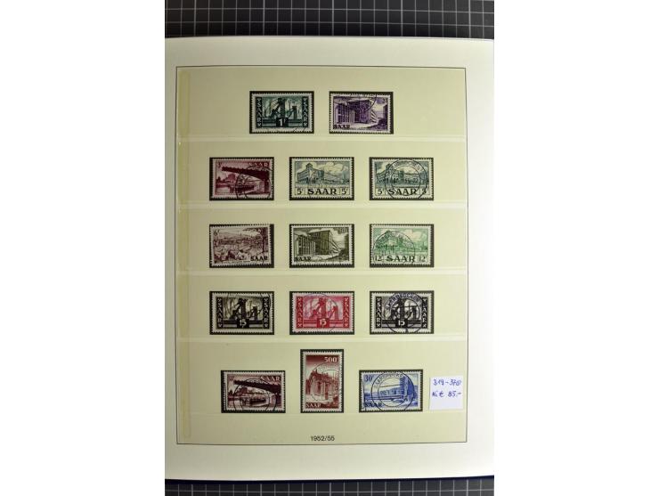 1947/1959, sehr umfangreiche gestempelte Sammlung mit vielen Briefstücken, Einheiten und Besonderheiten sowie Briefen und FDC