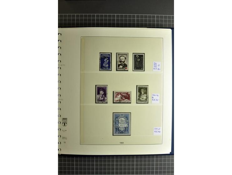 1947/1959, sehr umfangreiche gestempelte Sammlung mit vielen Briefstücken, Einheiten und Besonderheiten sowie Briefen und FDC