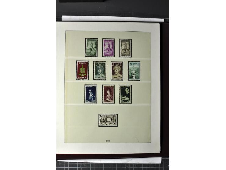  1947/59, postfrische und etwas ungebrauchte kpl. Sammlung, Hochwasser-Blockpaar sign. Hoffmann BPP