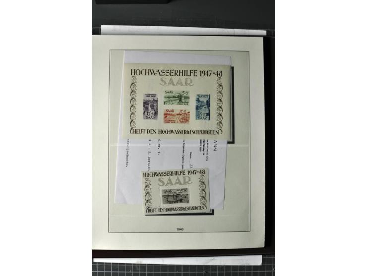  1947/59, postfrische und etwas ungebrauchte kpl. Sammlung, Hochwasser-Blockpaar sign. Hoffmann BPP