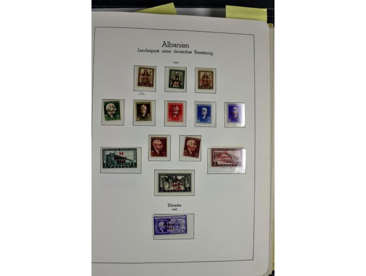 1939/1945, umfangreiche, postfrisch/ungebrauchte und gestempelte Sammlung von Albanien bis Zara mit vielen besseren Werten, d