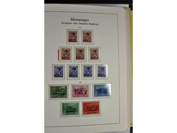 1939/1945, umfangreiche, postfrisch/ungebrauchte und gestempelte Sammlung von Albanien bis Zara mit vielen besseren Werten, d