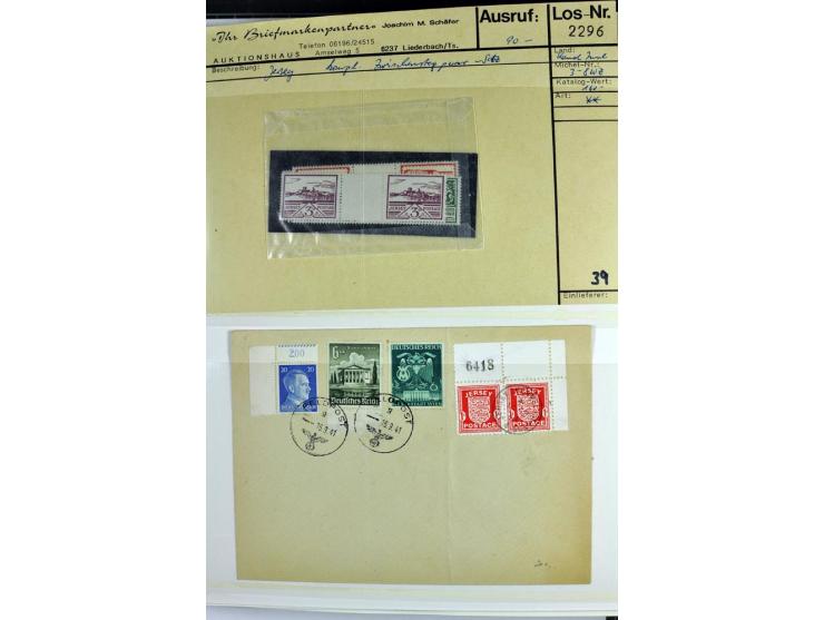 1939/1945, umfangreiche, postfrisch/ungebrauchte und gestempelte Sammlung von Albanien bis Zara mit vielen besseren Werten, d