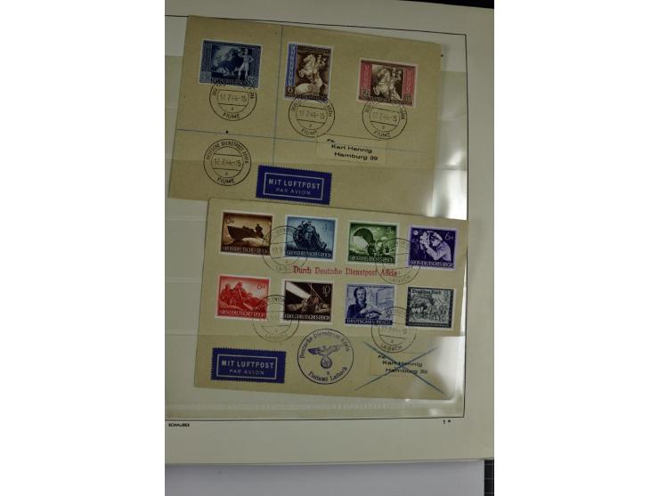 1939/1945, umfangreiche, postfrisch/ungebrauchte und gestempelte Sammlung von Albanien bis Zara mit vielen besseren Werten, d