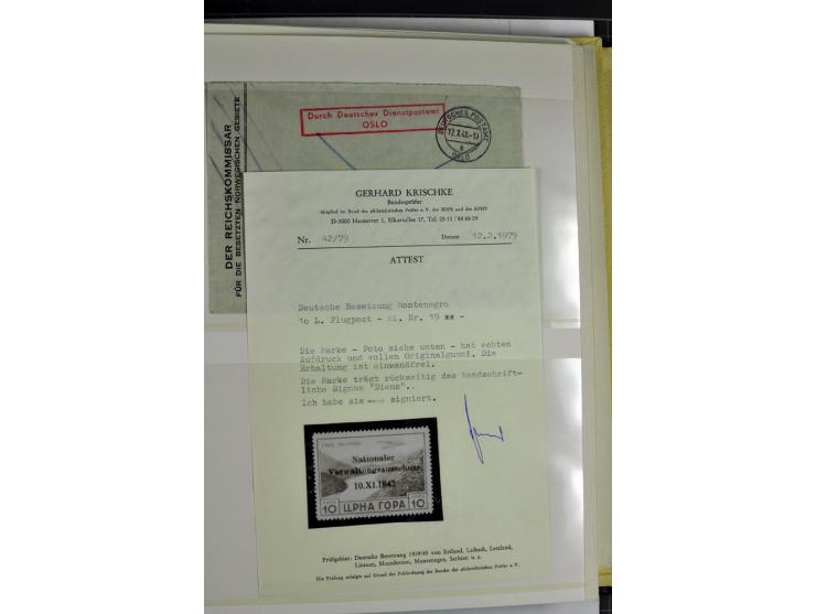 1939/1945, umfangreiche, postfrisch/ungebrauchte und gestempelte Sammlung von Albanien bis Zara mit vielen besseren Werten, d