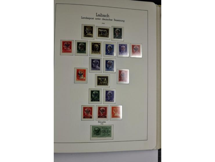 1939/1945, umfangreiche, postfrisch/ungebrauchte und gestempelte Sammlung von Albanien bis Zara mit vielen besseren Werten, d