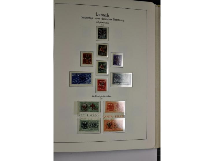 1939/1945, umfangreiche, postfrisch/ungebrauchte und gestempelte Sammlung von Albanien bis Zara mit vielen besseren Werten, d