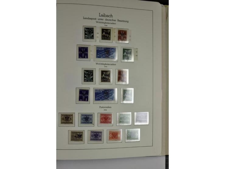 1939/1945, umfangreiche, postfrisch/ungebrauchte und gestempelte Sammlung von Albanien bis Zara mit vielen besseren Werten, d
