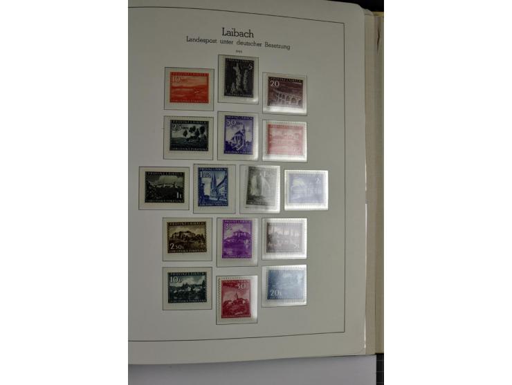 1939/1945, umfangreiche, postfrisch/ungebrauchte und gestempelte Sammlung von Albanien bis Zara mit vielen besseren Werten, d