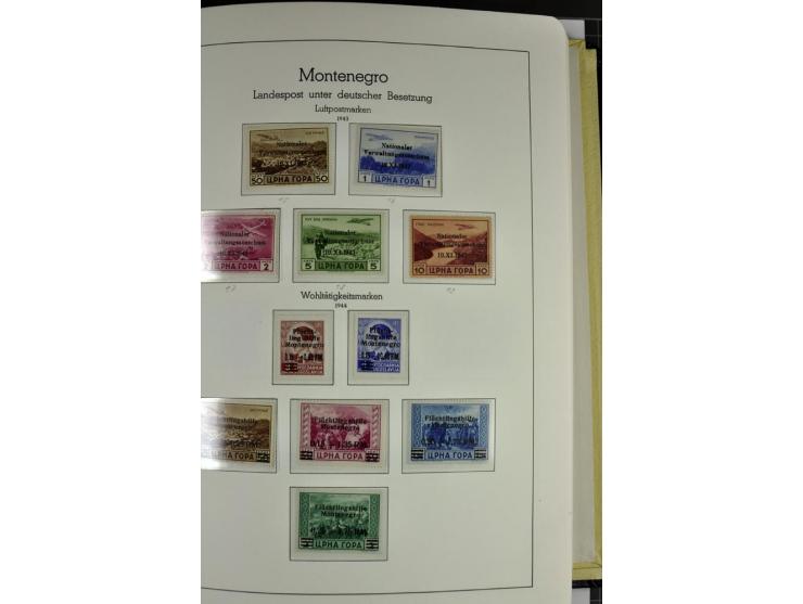 1939/1945, umfangreiche, postfrisch/ungebrauchte und gestempelte Sammlung von Albanien bis Zara mit vielen besseren Werten, d