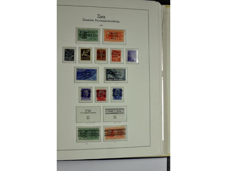 1939/1945, umfangreiche, postfrisch/ungebrauchte und gestempelte Sammlung von Albanien bis Zara mit vielen besseren Werten, d