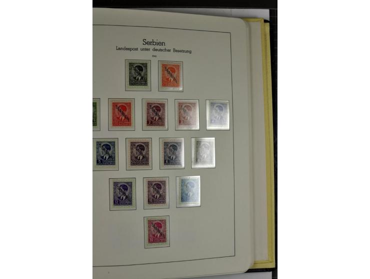 1939/1945, umfangreiche, postfrisch/ungebrauchte und gestempelte Sammlung von Albanien bis Zara mit vielen besseren Werten, d