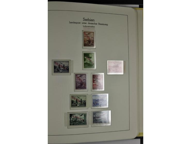 1939/1945, umfangreiche, postfrisch/ungebrauchte und gestempelte Sammlung von Albanien bis Zara mit vielen besseren Werten, d