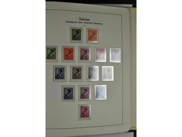 1939/1945, umfangreiche, postfrisch/ungebrauchte und gestempelte Sammlung von Albanien bis Zara mit vielen besseren Werten, d