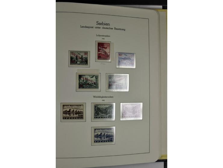 1939/1945, umfangreiche, postfrisch/ungebrauchte und gestempelte Sammlung von Albanien bis Zara mit vielen besseren Werten, d