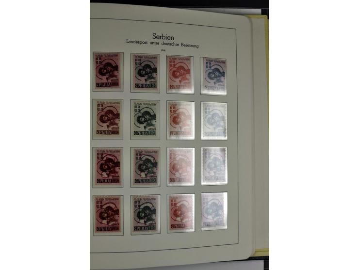 1939/1945, umfangreiche, postfrisch/ungebrauchte und gestempelte Sammlung von Albanien bis Zara mit vielen besseren Werten, d