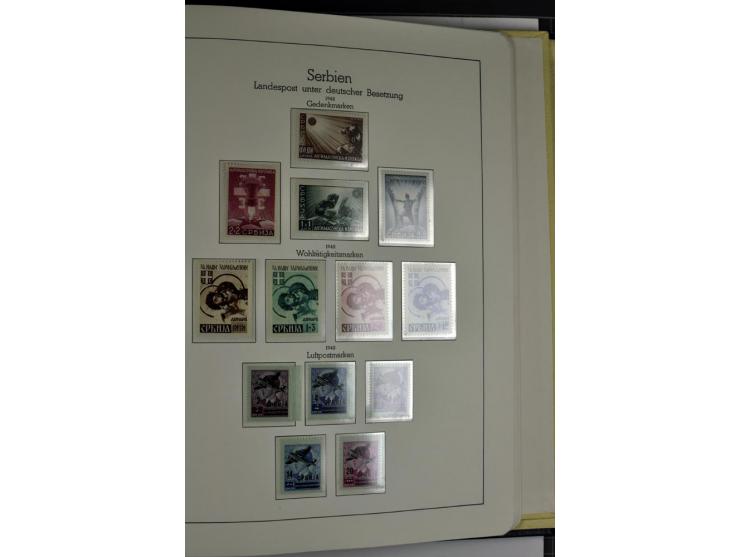 1939/1945, umfangreiche, postfrisch/ungebrauchte und gestempelte Sammlung von Albanien bis Zara mit vielen besseren Werten, d