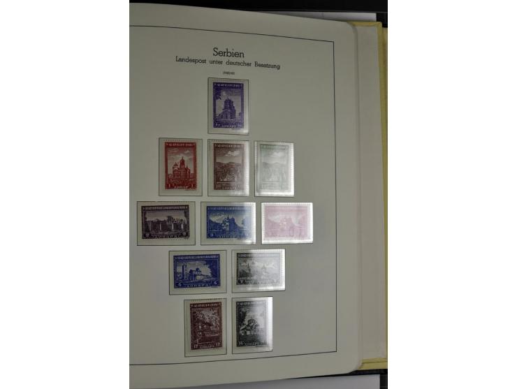 1939/1945, umfangreiche, postfrisch/ungebrauchte und gestempelte Sammlung von Albanien bis Zara mit vielen besseren Werten, d