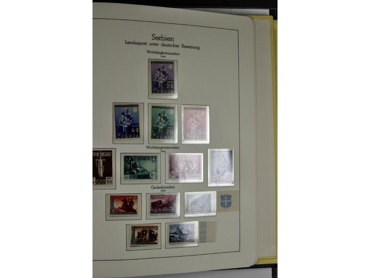 1939/1945, umfangreiche, postfrisch/ungebrauchte und gestempelte Sammlung von Albanien bis Zara mit vielen besseren Werten, d