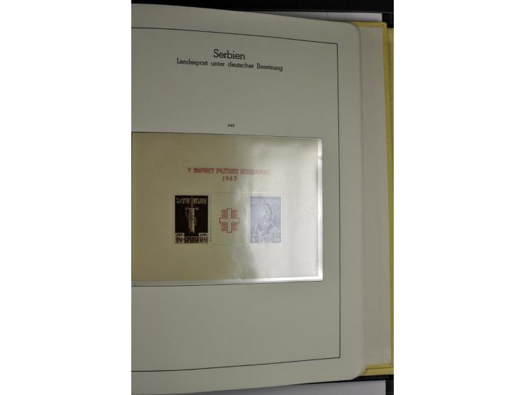 1939/1945, umfangreiche, postfrisch/ungebrauchte und gestempelte Sammlung von Albanien bis Zara mit vielen besseren Werten, d