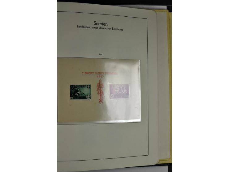 1939/1945, umfangreiche, postfrisch/ungebrauchte und gestempelte Sammlung von Albanien bis Zara mit vielen besseren Werten, d