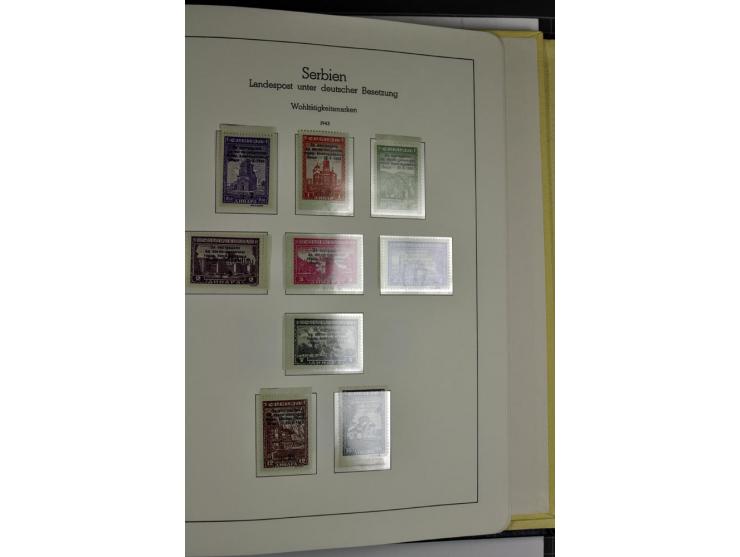 1939/1945, umfangreiche, postfrisch/ungebrauchte und gestempelte Sammlung von Albanien bis Zara mit vielen besseren Werten, d