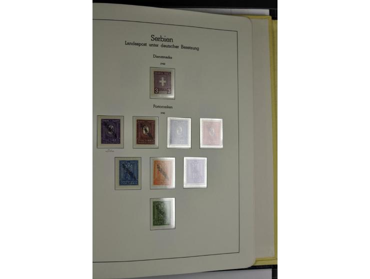 1939/1945, umfangreiche, postfrisch/ungebrauchte und gestempelte Sammlung von Albanien bis Zara mit vielen besseren Werten, d