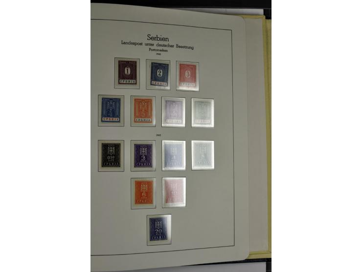 1939/1945, umfangreiche, postfrisch/ungebrauchte und gestempelte Sammlung von Albanien bis Zara mit vielen besseren Werten, d