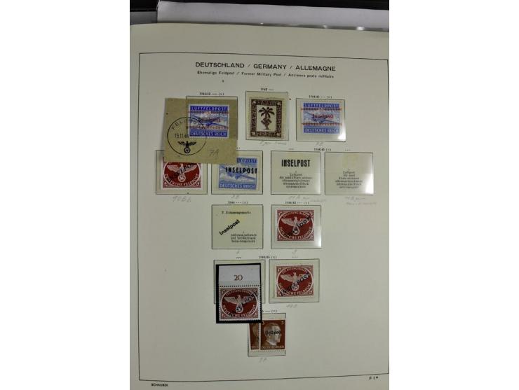 1939/1945, umfangreiche, postfrisch/ungebrauchte und gestempelte Sammlung von Albanien bis Zara mit vielen besseren Werten, d