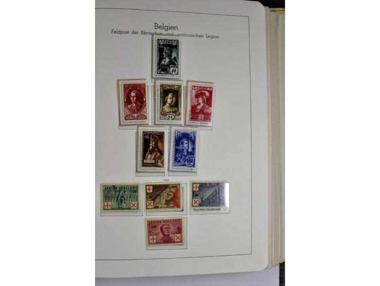 1939/1945, umfangreiche, postfrisch/ungebrauchte und gestempelte Sammlung von Albanien bis Zara mit vielen besseren Werten, d